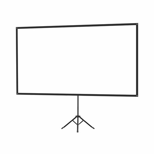 Projector Screen 4K 80-inch Tripod Stand Home Theatre Outdoor Cinema Camping Portable Backyard Movie HD 16:9