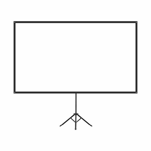 Projector Screen 4K 80-inch Tripod Stand Home Theatre Outdoor Cinema Camping Portable Backyard Movie HD 16:9