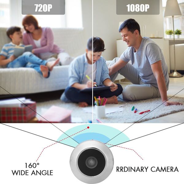 2.4 inch Peephole Viewer Camera Video Doorbell Door Eye Wide Angle Door Bell