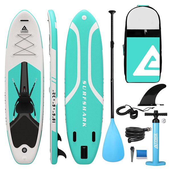 Stand Up Paddle Board SUP with Seat Inflatable Paddleboard Blow Up Kayak Backpack Leash Pump