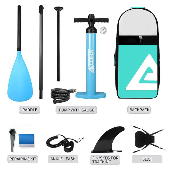 Stand Up Paddle Board SUP with Seat Inflatable Paddleboard Blow Up Kayak Backpack Leash Pump