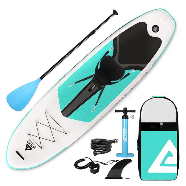 Stand Up Paddle Board SUP with Seat Inflatable Paddleboard Blow Up Kayak Backpack Leash Pump