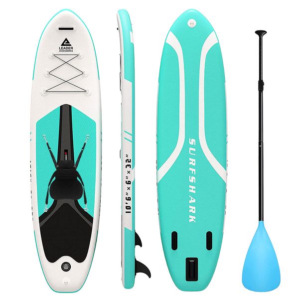 Stand Up Paddle Board SUP with Seat Inflatable Paddleboard Blow Up Kayak Backpack Leash Pump