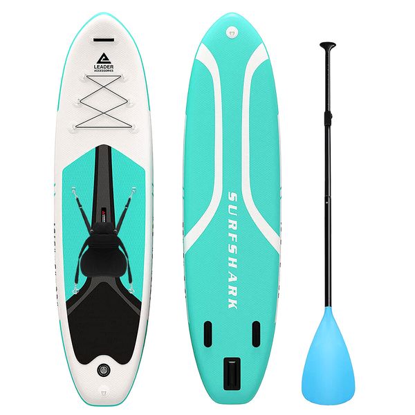 Stand Up Paddle Board SUP with Seat Inflatable Paddleboard Blow Up Kayak Backpack Leash Pump