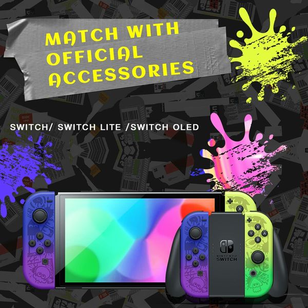 Switch Joycon Controller Compatible for Switch/Lite/OLED, Wireless Remote Replacement for Switch Joycon