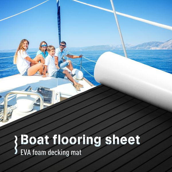 Marine Carpet Boat Flooring EVA Foam Decking Sheet Matting Non Slip Floor Mat Covering Yacht Pad Self Adhesive 240x80cm