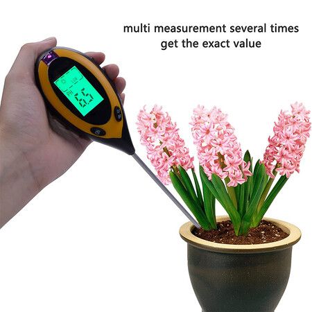 4 in 1 Soil Tester, Portable PH Soil Moisture Meter, Soil CE Meter