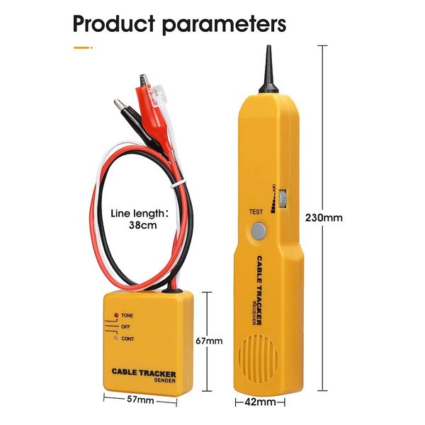 Wire Tracer Electrical Circuit Tracer Tone Generator and Probe Kit