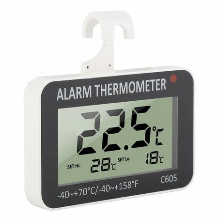 Fridge Thermometer Digital Freezer Temp Tester Alarm LCD Display with Hook