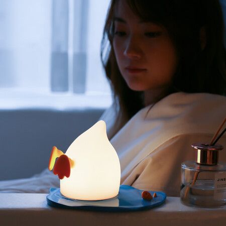 Night Light Cute Silicone Nursery Pear Lamp Squishy Night Lamp for Bedroom Kawaii Bedside Lamp for Kids Room (Duck)