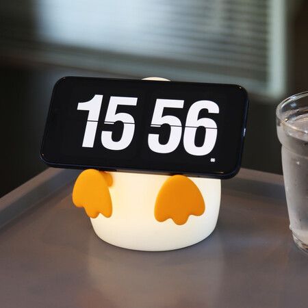 Night Light Cute Silicone Nursery Pear Lamp Squishy Night Lamp for Bedroom Kawaii Bedside Lamp for Kids Room (Duck)