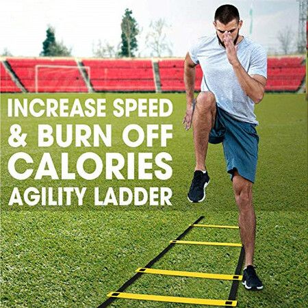 Agility Ladder Training Equipment with 10m 20Rungs length Resistance Parachute for Speed Training, Soccer,Football, Workout, Footwork