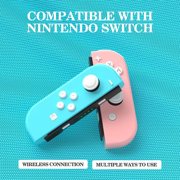 Remote Controller,Wireless Replacement for Switch Joycon,Left and Right Switch Controllers,Support Dual Vibration/Wake-up Function/Motion Control