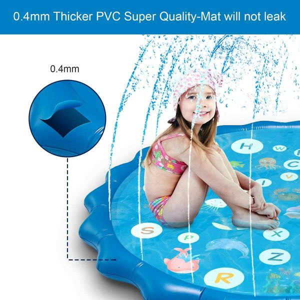 Splash pad for Kids, 170cm Kiddie Pool Splash Pads for Toddlers