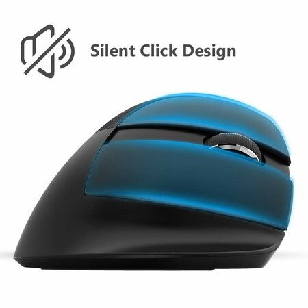 Wireless Ergonomic Mouse Rechargeable Small Silent Vertical Mouse with BT 4.0 for Laptop PC Computer Notebook(Black)