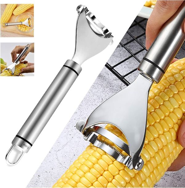 Magic Corn Peeler, Stripper Cob Tool, Premium Stainless Steel Thresher with Ergonomic Handle, Kitchen Gadget 1Pcs