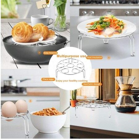 2 Pack Stackable Egg Steamer Rack Trivet for Pressure Cooker Accessories