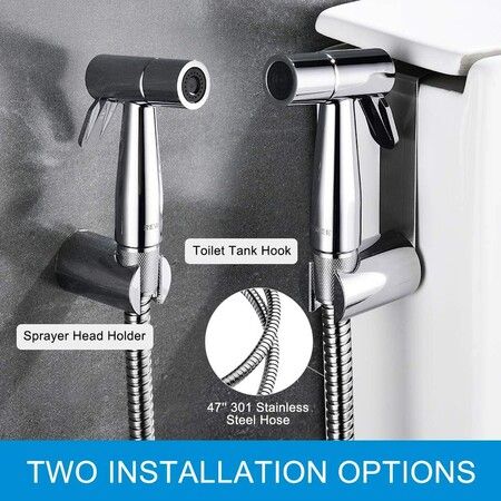 Handheld Bidet Sprayer, Chrome Plate Copper Bidet for Toilet,Cloth Diaper Bidet Toilet Sprayer