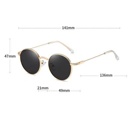 Reflective Lens Round Trendy Sunglasses Men and Women