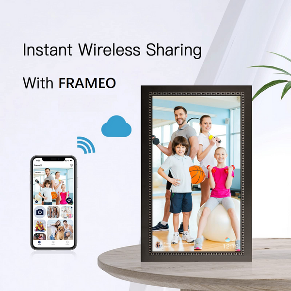 Digital Picture Frame 15.6 Inch Large Digital Photo Frame with 1920 * 1080 IPS Full HD Touchscreen, Humblestead 32GB WiFi Smart Frame Share Photos and Videos Instantly from Anywhere via Frameo App