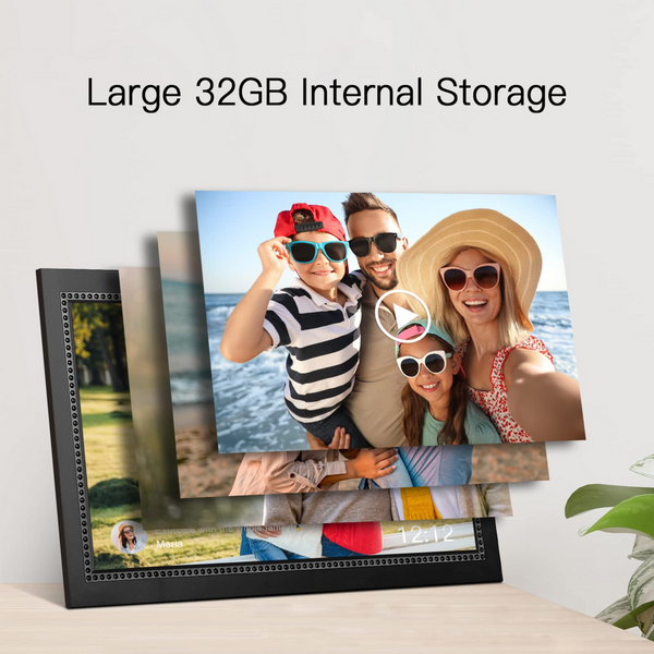 Digital Picture Frame 15.6 Inch Large Digital Photo Frame with 1920 * 1080 IPS Full HD Touchscreen, Humblestead 32GB WiFi Smart Frame Share Photos and Videos Instantly from Anywhere via Frameo App