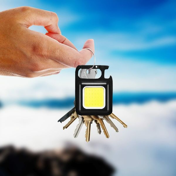 COB Small Flashlight,800 Lumens Super Bright Rechargeable Mini Keychain Flashlight