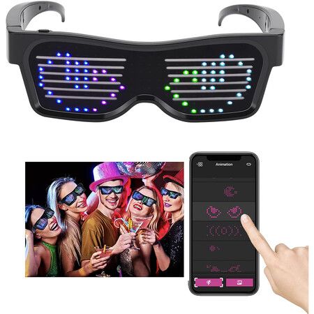 LED Glasses, APP Control Glasses for Parties,Festival,Halloween