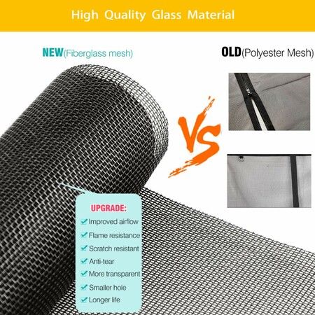 120x220cm Fiberglass Mesh Magnetic Door Screen – Self-Closing Door Net Screen with Magnet Closures Fireproof