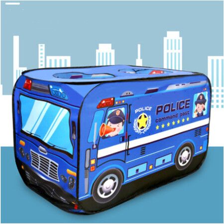 Children Pop-Up Play Tent Toy Outdoor Folding Playhouse Fire Truck Police Icecream Car Kid Play House Bus Garden Indoor Gift