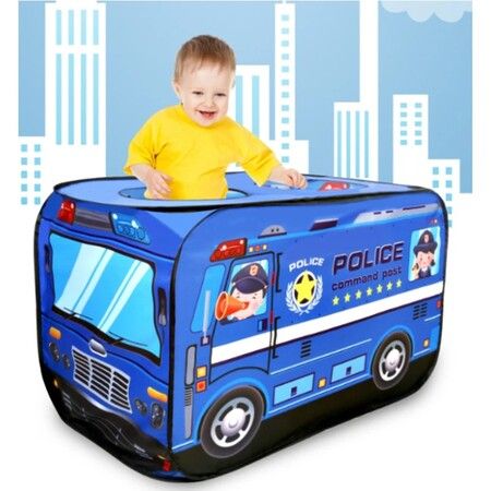 Children Pop-Up Play Tent Toy Outdoor Folding Playhouse Fire Truck Police Icecream Car Kid Play House Bus Garden Indoor Gift