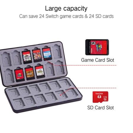 Game Card Case for Nintendo Switch/ Switch Lite/ OLED 24 Game Holder Cartridge Case for Game Card (Zelda-24 Slots)