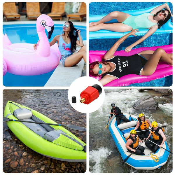 Sup Inflatable Pump Adapter Air Pump Converter, 4 Standard Conventional Air Valve Attachment for Inflatable Boat, Stand Up Paddle Board And Bed