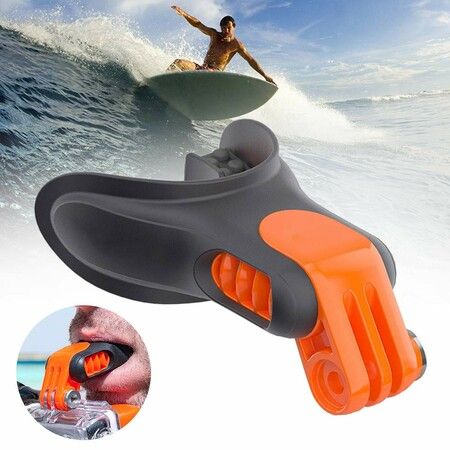 Mouth Mount Surf Braces Scuba Diving Connector Mouthpiece Skating Mouth Mount Set For GoPro Hero 7 6 5 with Detachable Neck Lanyard