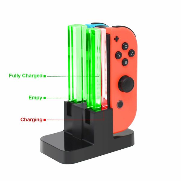 Charging Dock with Nintendo Switch for Joy Con & OLED Model Controller with Lamppost LED Indication