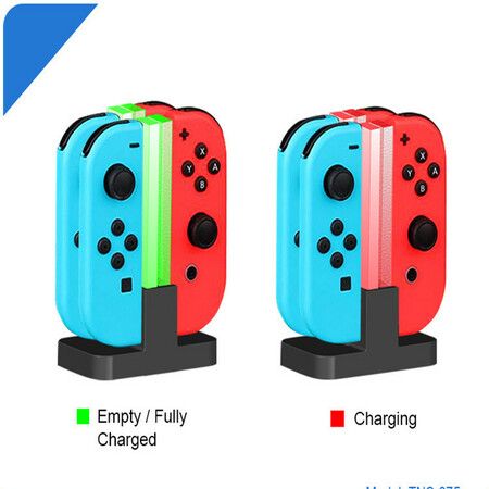 Charging Dock with Nintendo Switch for Joy Con & OLED Model Controller with Lamppost LED Indication