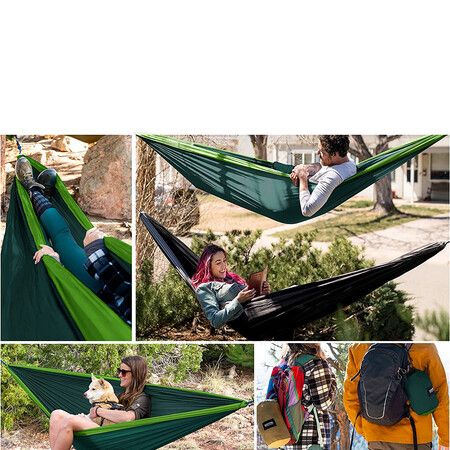 Camping Hammock Double And Single Portable Hammocks with 2 Tree Straps 300x200cm