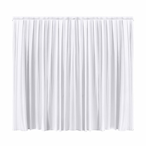 White Backdrop Curtain Silk Background Drape Wedding Party Birthday Decoration Stage Photography with Rod Pocket 3x3m