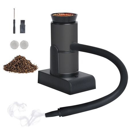 Smoking Gun Food Smoker Portable Wood Cocktails Smoke Infuser with Wood Chips for Sous Vide Meat Salmon BBQ Grill (Black)