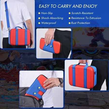 Carrying Case for Nintendo Switch OLED Protective Hard Shell Carry Bag for Nintendo Switch OLED Console