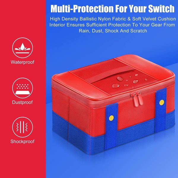 Switch Carry Case Compatible With Nintendo Switch/Switch OLED for Switch Console Pro Controller & Accessories