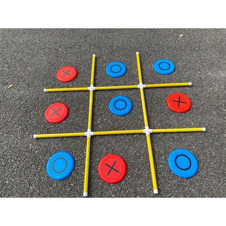 Giant Tic Tac Toe Game PVC Framed Bean Bag Toss Game for Adults & Kids Outdoor Tic Tac Toss Across Yard Game for Family Friends