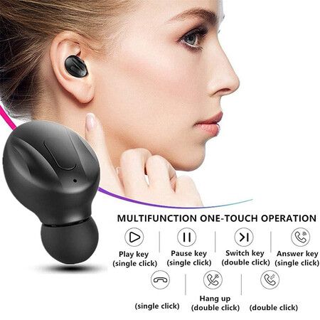 Bluetooth Headphones, Bluetooth 5.0 Wireless Earphones for iOS Android PC