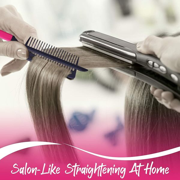 Hair Straightening Comb - Flat Iron Comb for Big Tresses Hair Straightening Comb with a Firm Grip - Straightening Comb for Knotted Hair