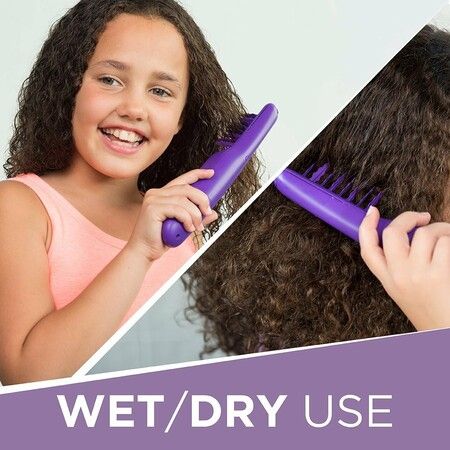 Wet or Dry Mane Handle, Electric Capped Detangling Brush for Kids and Adults, (Batteries Not Included)