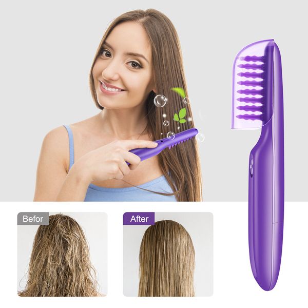 Wet or Dry Mane Handle, Electric Capped Detangling Brush for Kids and Adults, (Batteries Not Included)