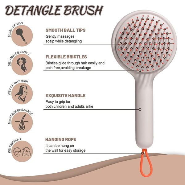 3D Air Cushion Massager Brush, Anti-static Brush for All Hair Types for Women, Ladies and Girls, Wet and Dry Hair