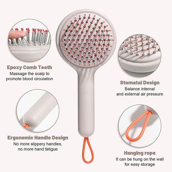 3D Air Cushion Massager Brush, Anti-static Brush for All Hair Types for Women, Ladies and Girls, Wet and Dry Hair