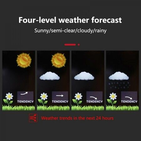 Full Weather Clock Weather Station Indoor Outdoor Color Display  Sensor Monitor Digital Full Touch Screen Weather Atomic Clock Color White