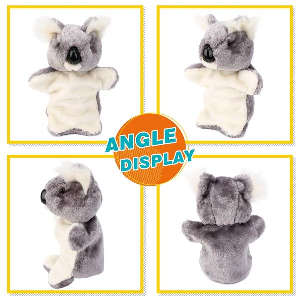 Koala Hand Puppet Plush Interactive Animal Toy for Role Play Storytelling Preschool Teaching Birthday Gifts for Kids Boys Girls 27cm