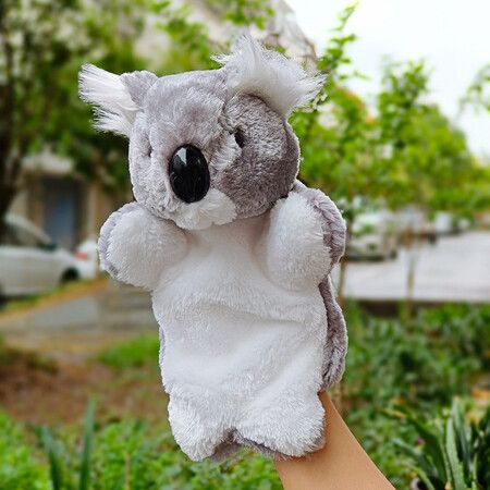 Koala Hand Puppet Plush Interactive Animal Toy for Role Play Storytelling Preschool Teaching Birthday Gifts for Kids Boys Girls 27cm